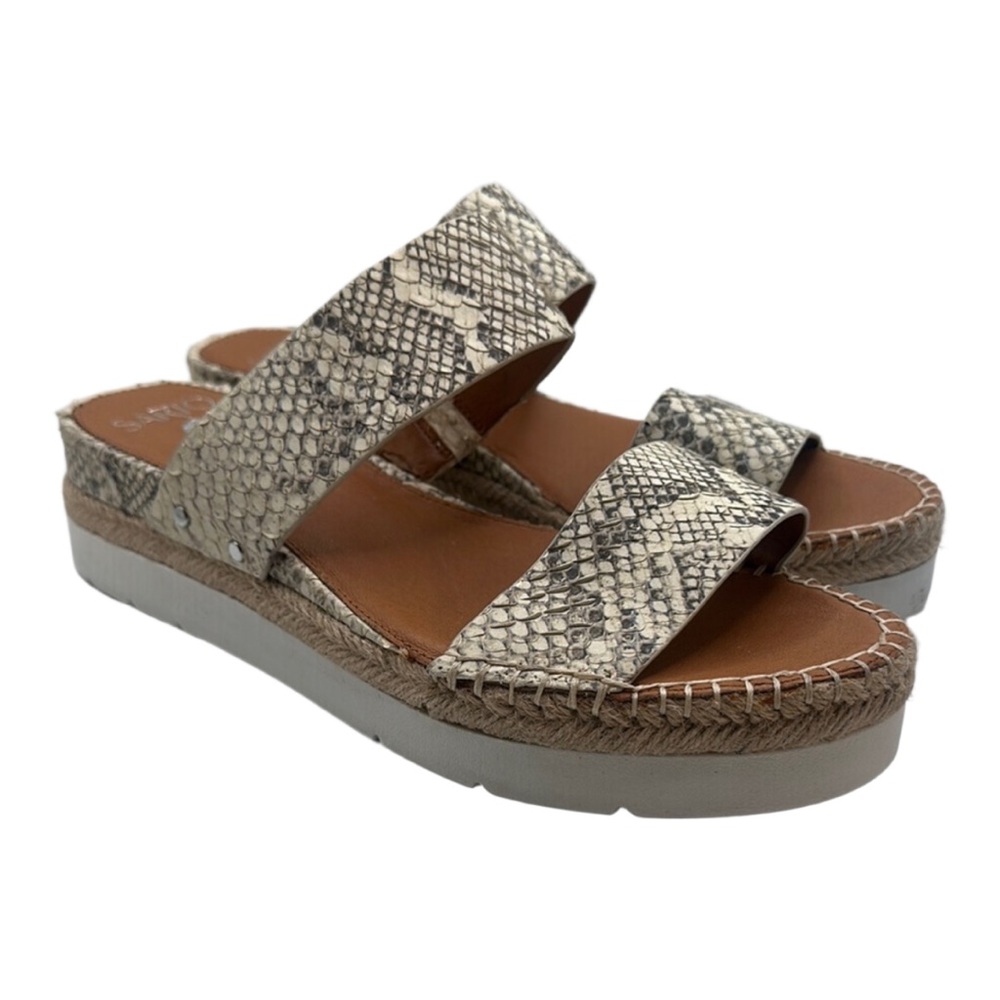 SARTO By Franco Sarto Sz 10 Gray and Brown Snakeskin Sandals